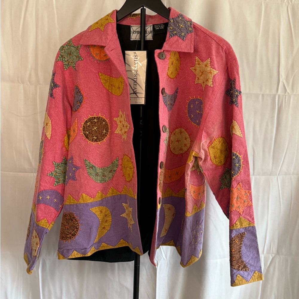 Pink and Purple Celestial Women's Blazer